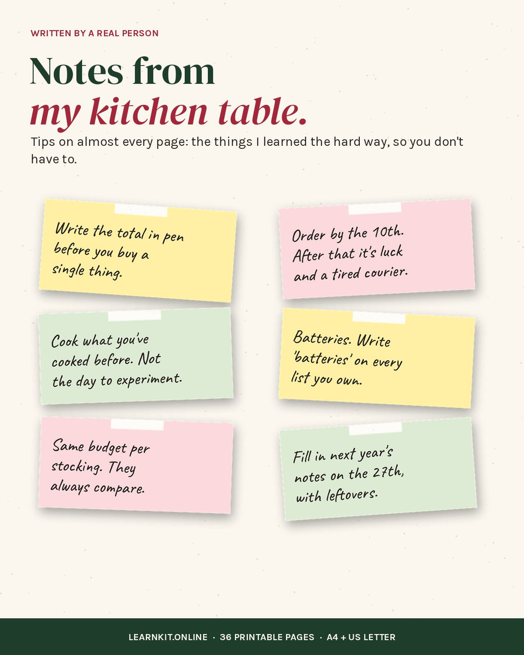 Christmas Planner: Christmas, Sorted. 36-Page Printable Holiday Organizer (A4 + US Letter)