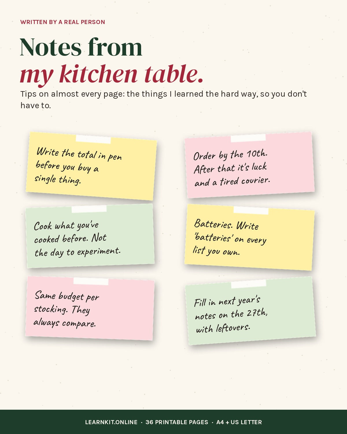 Christmas Planner: Christmas, Sorted. 36-Page Printable Holiday Organizer (A4 + US Letter)
