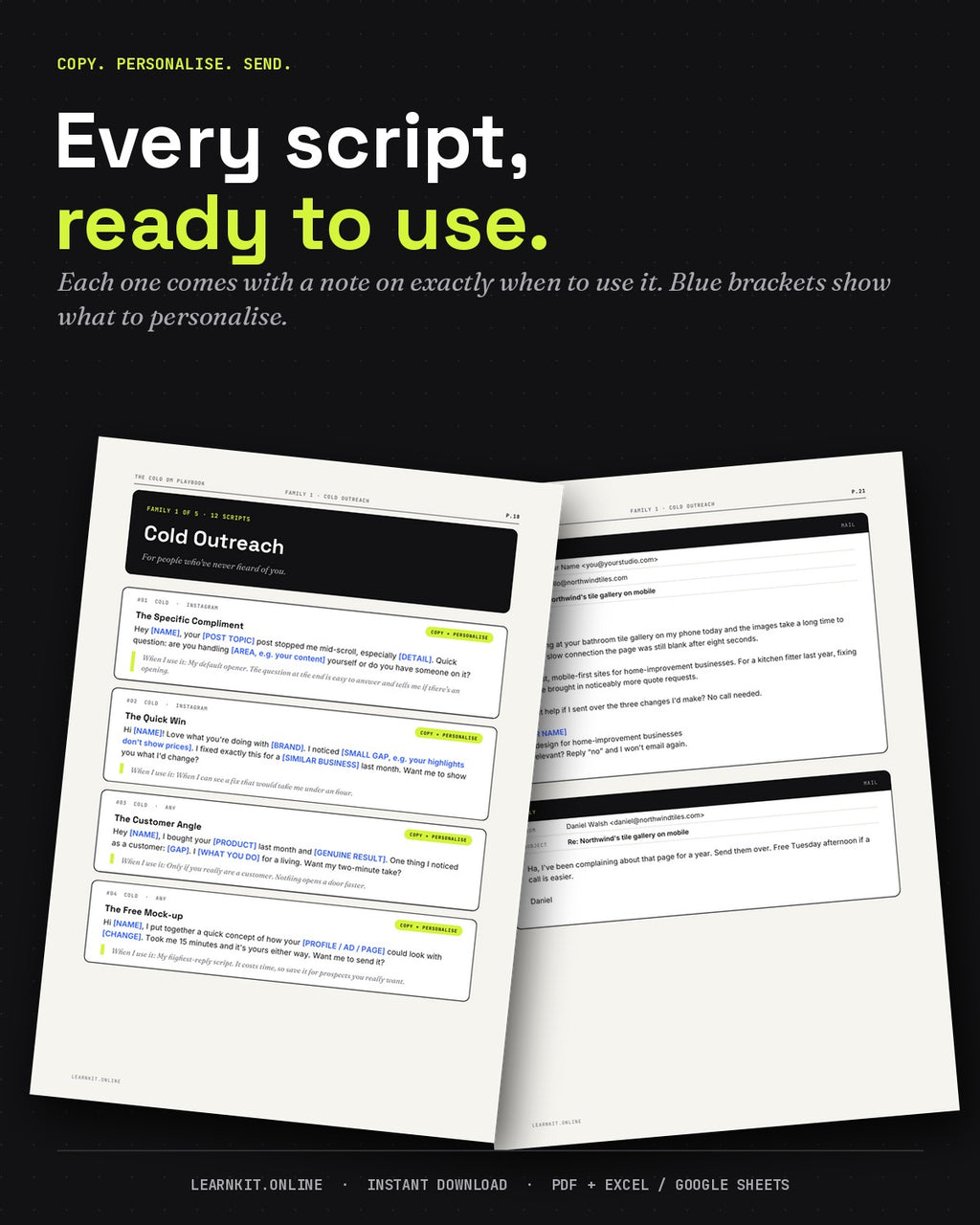 The Cold DM Playbook: 85+ Scripts That Get Replies + DM Tracker